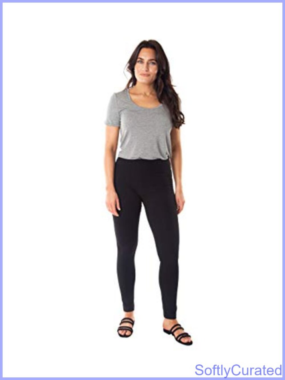 Tummy Control High Waist Cotton Spandex Pull-On Leggings